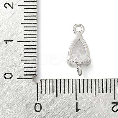 Brass Pave Cubic Zirconia Connector Charms KK-Z120-31P-03-1