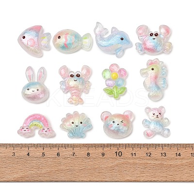 Ocean Epoxy Resin Cabochons RE-CBAE980-03-1