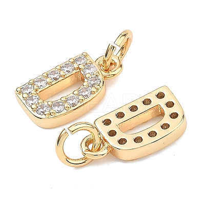 SHEGRACE Brass Micro Pave Clear Cubic Zirconia Pendants XGRQ29380-394G-D-1