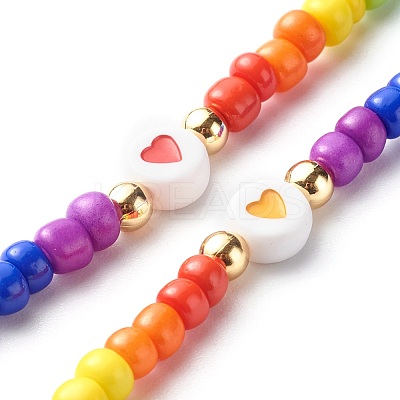 Glass Seed Beads Beaded Mobile Straps HJEW-JM00517-1