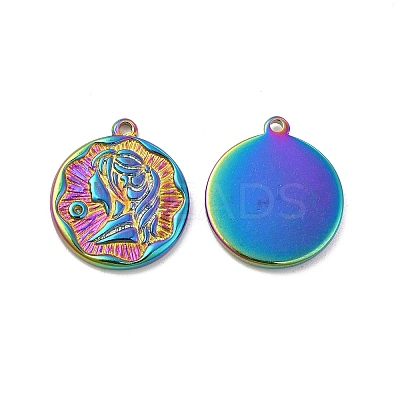 Ion Plating(IP) 304 Stainless Steel Pendants STAS-B032-10MC-1