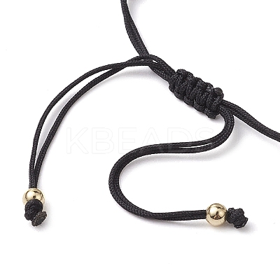 Adjustable Faceted Glass Nylon Cord Braided Bead Bracelets for Women Men BJEW-JB10369-1