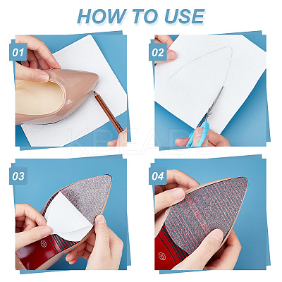 Transparent Rubber Anti-Slip Stick Shoes Pad DIY-WH0292-94B-1