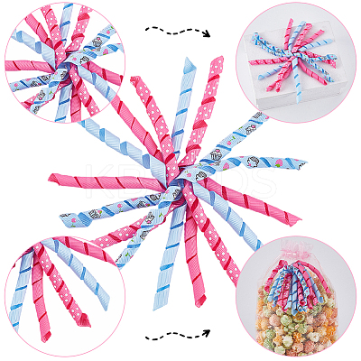 8Pcs Cloth Curly Ribbon Bows AJEW-SP0001-48I-1