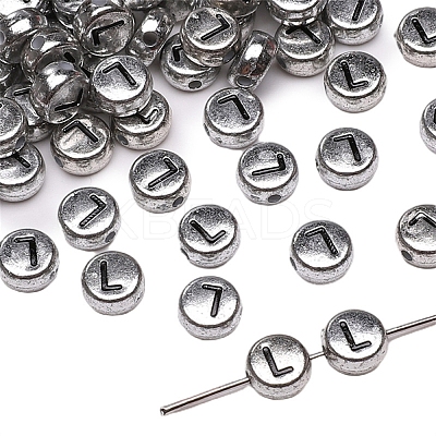 50Pcs Silver Plating Acrylic Beads PW-WG2E8AD-15-1