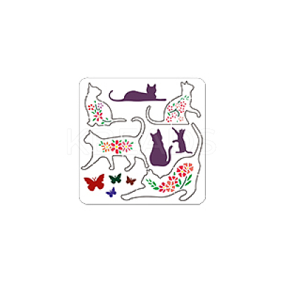PET Hollow Out Drawing Painting Stencils DIY-WH0405-0093-1