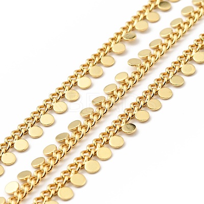 Rack Plating Real Brass Curb Chains KK-E015-01G-1