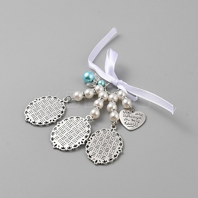 Wedding Bouquet Alloy & Glass Photo Charms DIY-WH20004-07A-AS-1