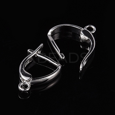 Anti-Tarnish Rhodium Plated 925 Sterling Silver Leverback Earrings X-STER-K168-003P-1