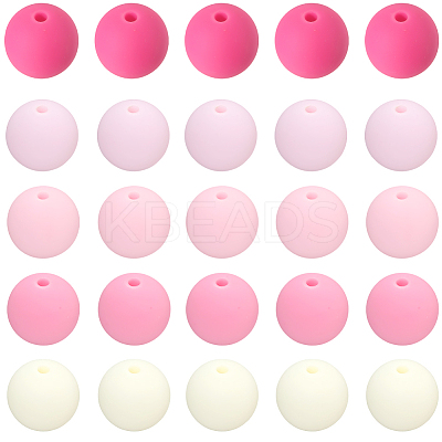 Rubberized Style Imitated Silicone Acrylic Beads MACR-PA0001-06A-01-1
