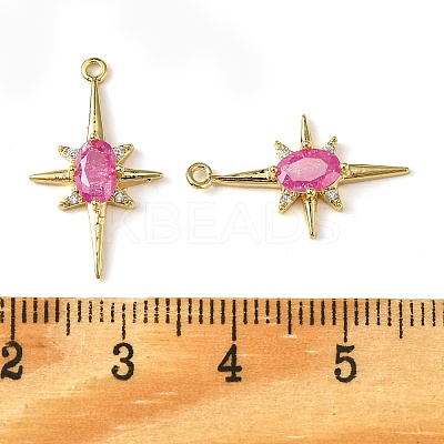 Brass Micro Pave Cubic Zirconia Pendants KK-M277-08G-07-1