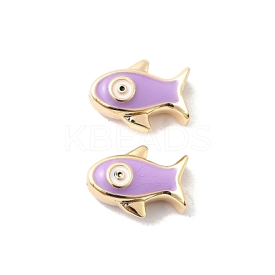 Brass Enamel Beads KK-A277-01G-01-1