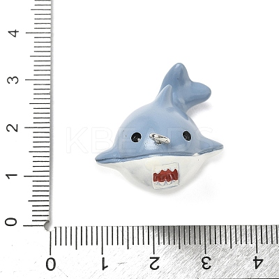 Marine Theme Opaque Resin Pendants RESI-P047-01G-P-1