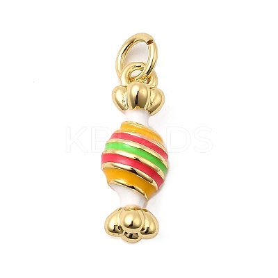 Brass Enamel Pendants KK-A268-27G-1