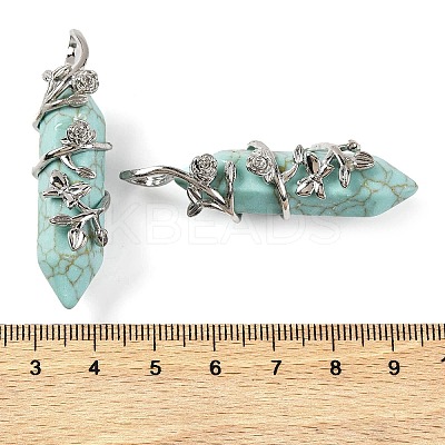 Natural & Synthetic Mixed Gemstone Double Terminal Pointed Pendants G-C144-03P-1