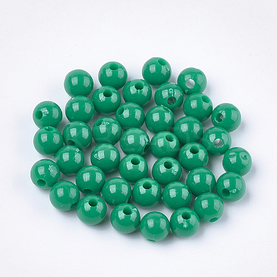 Opaque Plastic Beads KY-T005-6mm-611-1