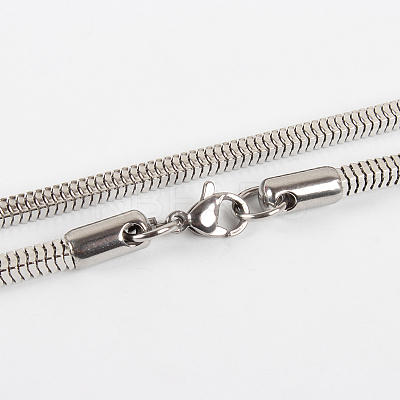 Tarnish Resistant 304 Stainless Steel Snake Chain Necklace Making STAS-P045-31P-1