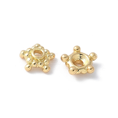 Flower Brass Bead Caps KK-F892-34G-02-1