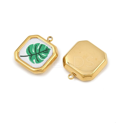 Printed 304 Stainless Steel Pendants STAS-P419-07G-05-1