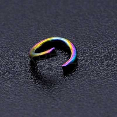Ion Plating(IP) 201 Stainless Steel Open Jump Rings STAS-S105-JN511-1