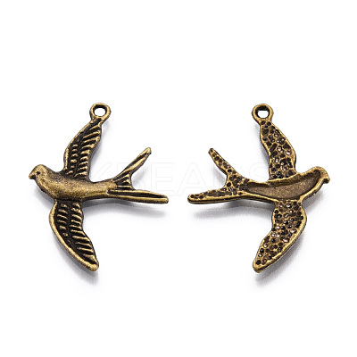 Tibetan Style Alloy Pendants TIBEP-T011-01AB-1