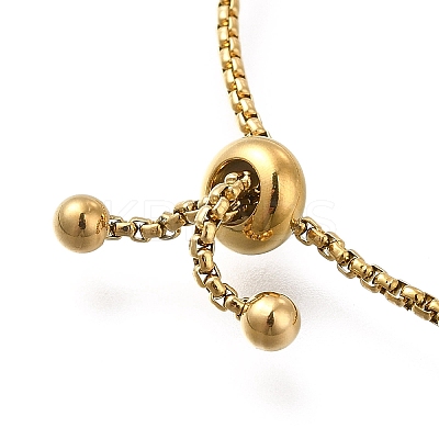 Ion Plating(IP) 304 Stainless Steel Box Chain Slider Bracelets BJEW-M233-06G-1