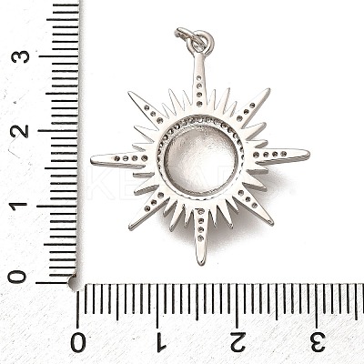 Brass Micro Pave Cubic Zirconia Pendants KK-Q043-25P-1