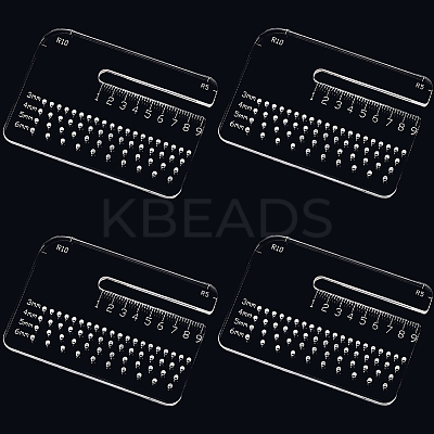 4Pcs Acrylic Rounded Edge Measuring Tools AJEW-CL0002-18-1