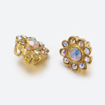 Alloy Multi-Strand Rhinestone Links ALRI-H213-28G-1