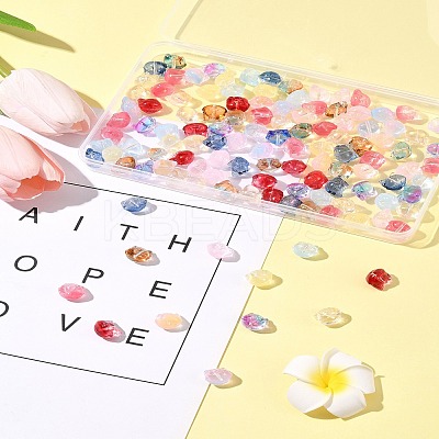 120Pcs 11 Colors Transparent Spray Paint Glass Beads GLAA-FS0002-12A-1