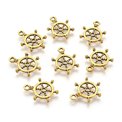Tibetan Style Alloy Helm Pendants X-TIBEP-S257-AG-LF-1