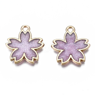 Rack Plating Alloy Epoxy Resin Pendants PALLOY-T083-02D-1