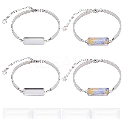 DIY Blank Rectangle Link Bracelet Making Kit DIY-BC0005-53-1