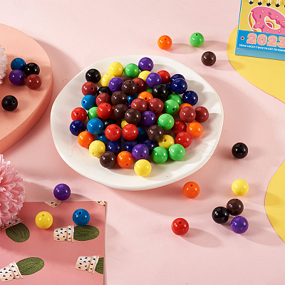 100Pcs 10 Colors Food Grade Eco-Friendly Silicone Focal Beads SIL-TA0001-27-1
