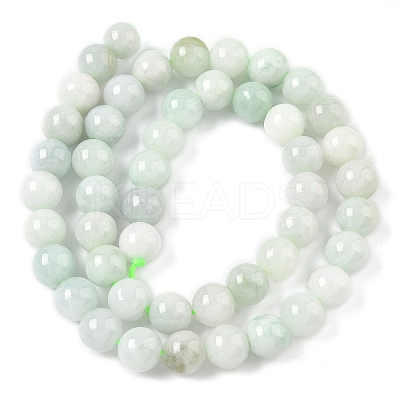 Natural Myanmar Jadeite Beads Strands G-M454-A01-8mm-1