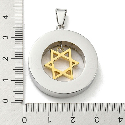 Ion Plating(IP) 304 Stainless Steel Pendants STAS-M329-02G-1
