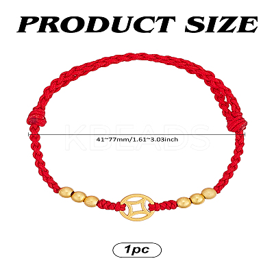 1Pc Old Coin Lucky Charm Slider Bracelets BJEW-LP0003-17A-1