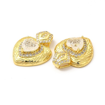 Rack Plating Brass & Rhinestone Pendants KK-H438-07G-06-1