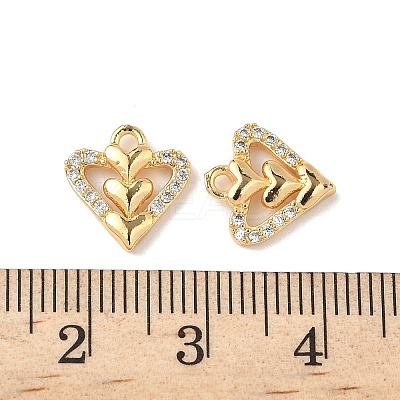 Brass Micro Pave Cubic Zirconia Pendants KK-D373-01A-G-1