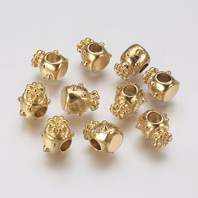 Ion Plating(IP) 304 Stainless Steel European Beads STAS-J022-015G-1