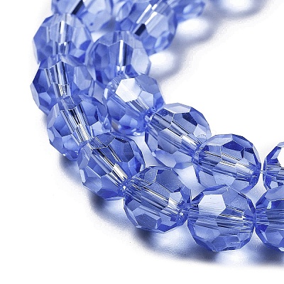 Electroplate Transparent Glass Beads Strands EGLA-A035-T8mm-A21-1