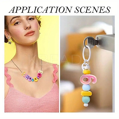 45Pcs 9 Colors Opaque UV Plating Acrylic Beads PACR-YW0001-58-1
