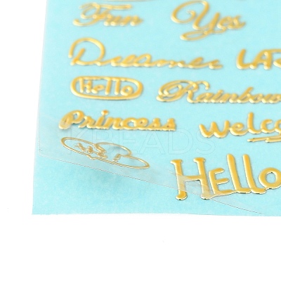 Brass Self-Adhesive Picture Stickers LS-DIY-C059-01C-1