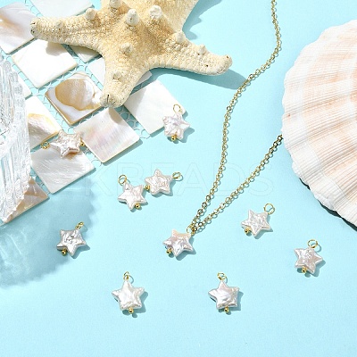 10Pcs Natural Nucleated Baroque Keshi Pearl Pendants PALLOY-YW00106-1