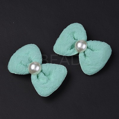 5 Pair 5 Style Bowknot & Flower Polyester Alligator Hair Clips PHAR-C012-01B-1