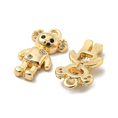 Brass Micro Pave Cubic Zirconia Pendants KK-H460-02G-1