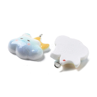 Weather Theme Opaque Resin Pendants LS-RESI-R444-01C-1