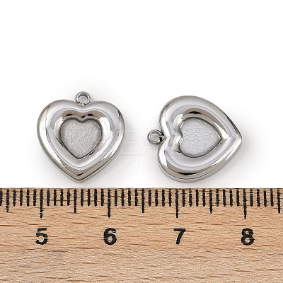 304 Stainless Steel Pendant Cabochon Settings STAS-L022-533P-1