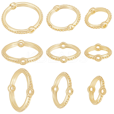 30Pcs 3 Style Brass Bead Frames KK-BBC0003-84-1