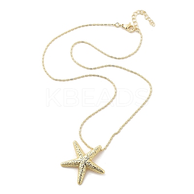 Brass Pendant Necklaces NJEW-S385-05B-G-1